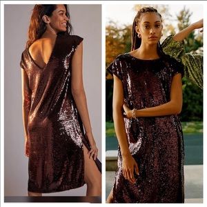 NWT Anthropologie sequin dress. Sz Small